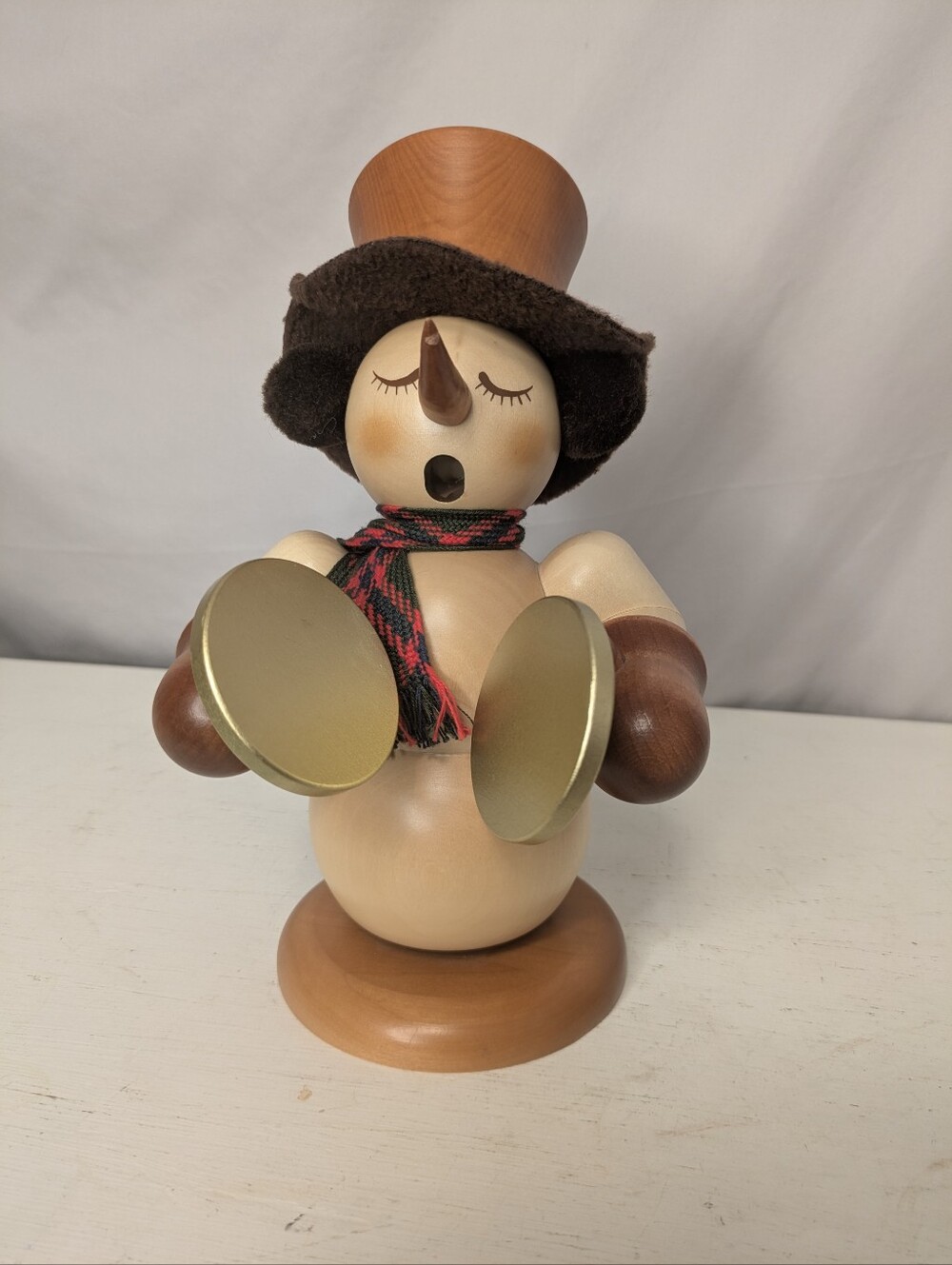 German Smoker Incense Burner Christian Ulbricht Wooden Snowman Signed Numbered
